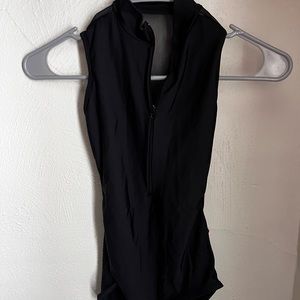 Black Yumiko Zip Up with Mesh